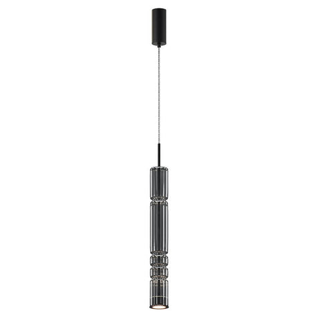 LED Hängeleuchte Ordo XL in Schwarz, Ø 8cm, modernes Design für stilvolle Innenräume