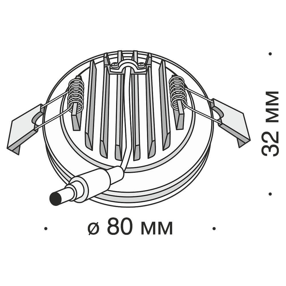 Phanton LED-Einbauleuchte rund