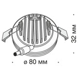 Phanton LED-Einbauleuchte rund