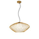 Plec Hängeleuchte in modernem Design mit goldenem Metall und stilvollem Drahtgeflecht.