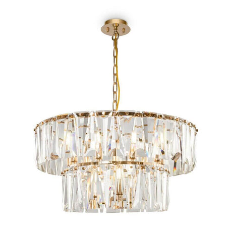 Puntes 12-flammige Pendelleuchte mit glitzerndem Kristall und elegantem Design.