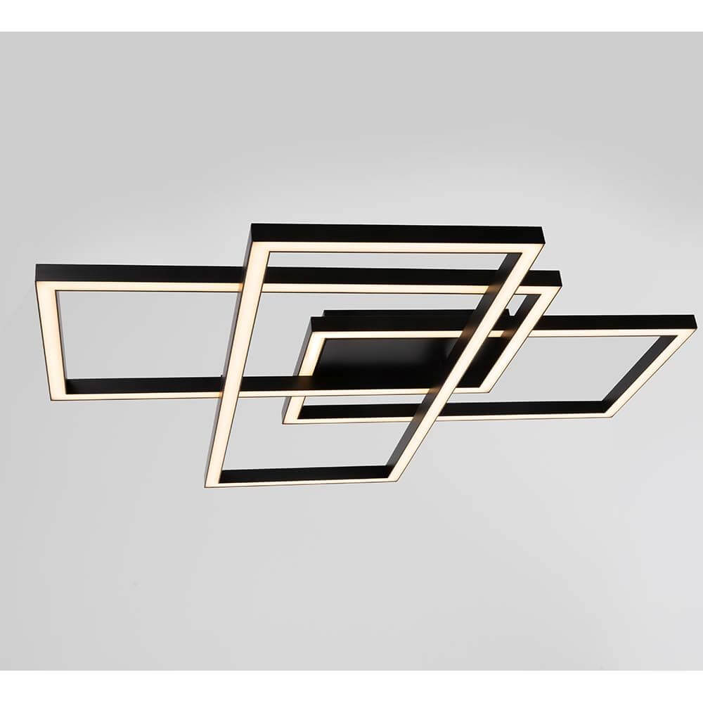 Rida LED Deckenleuchte mit Metallrahmen und Acryl-Diffusor, modernes Design.