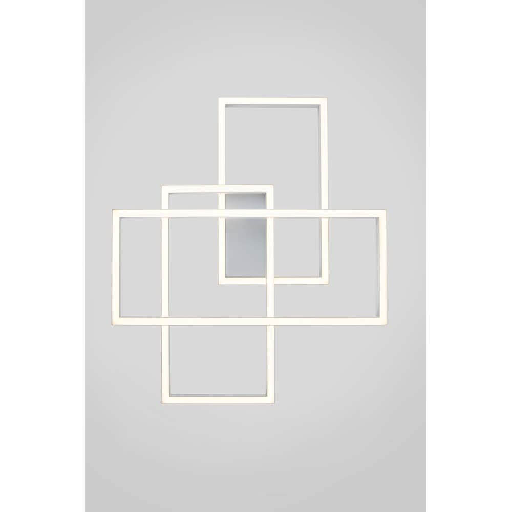 Rida LED Deckenleuchte mit modernem Metallrahmen und elegantem Acryl-Diffusor.