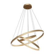 Fælge LED Hængelampe 3 ringe i messing, moderne design med 3 metalringe til LED- Belysning.