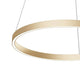 Rim LED Ring Pendellampe in modernem Design mit goldener Farbe und LED-Beleuchtung.