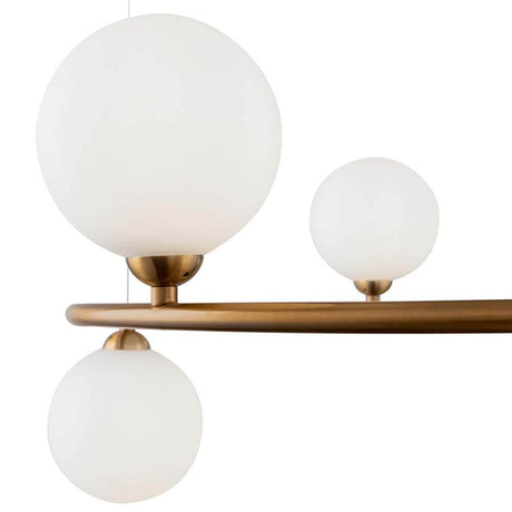Ring hanger lamp 6-flg. Metaalglas