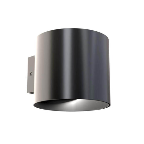 Moderne Rond Wandleuchte in Schwarz, zylindrische Form für stilvolle Raumgestaltung.