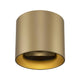 Rond Wandleuchte in Mattgold, modernes Design in Zylinderform für stilvolle Beleuchtung.