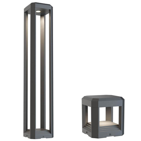 RoyalMile LED-pullertlys IP65 i grått, laget av trykkstøpt aluminium, med integrert LED-driver.
