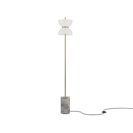 LED Stehleuchte Kyoto Ø 22cm mit elegantem Design und modernem Materialmix.
