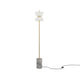 LED Stehleuchte Kyoto Ø 22cm mit elegantem Design und modernem Materialmix.