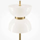 LED Stehleuchte Kyoto Ø 22cm mit elegantem Design und goldener Akzentuierung.