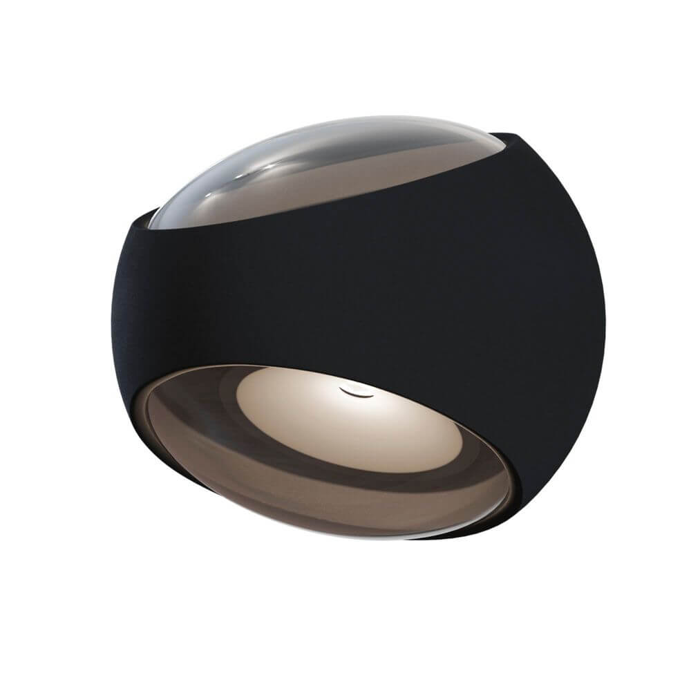Stream LED Außen-Wandleuchte IP54 in elegantem schwarzen Design für die architektonische Kunstbeleuchtung.