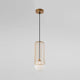 Telford Pendellampe Ø 12cm mit dekorativem Metallrahmen und mattierten Diffusoren aus Glas.
