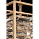 Tening 4-flammige Pendelleuchte in gold mit dekorativen, prismatischen Akzenten.