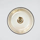 Tone Pendelleuchte Glas mit bernsteinfarbenem Diffusor und Metallrahmen von oben