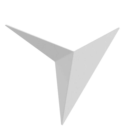 Trame LED wall light in a modern design, triangular shape, elegant white finish.