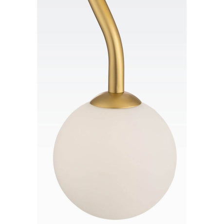 Uva Hängelampe Small mit mattem Glaslampenschirm und goldenem Metallrahmen