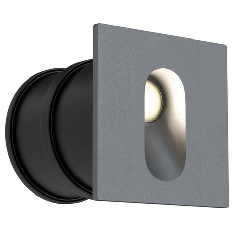 ViaUrbana LED wall recessed light IP44 in a modern design with an elegant grey finish.