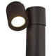 Wall Street Pollerleuchte Schwarz IP54 mit drehbarem Lichtstrahl und robustem Metallrahmen.