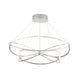 Weave LED-Pendelleuchte Ø 80cm mit futuristischem Design und opalem Diffusor für modernes Licht.