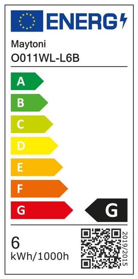 Energielabel für die WolseleyRoad LED-Außenwandleuchte IP54 mit Effizienzklasse G.