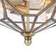 Zeil Deckenleuchte mit geometrischem Design und goldfarbenem Metallfinish.