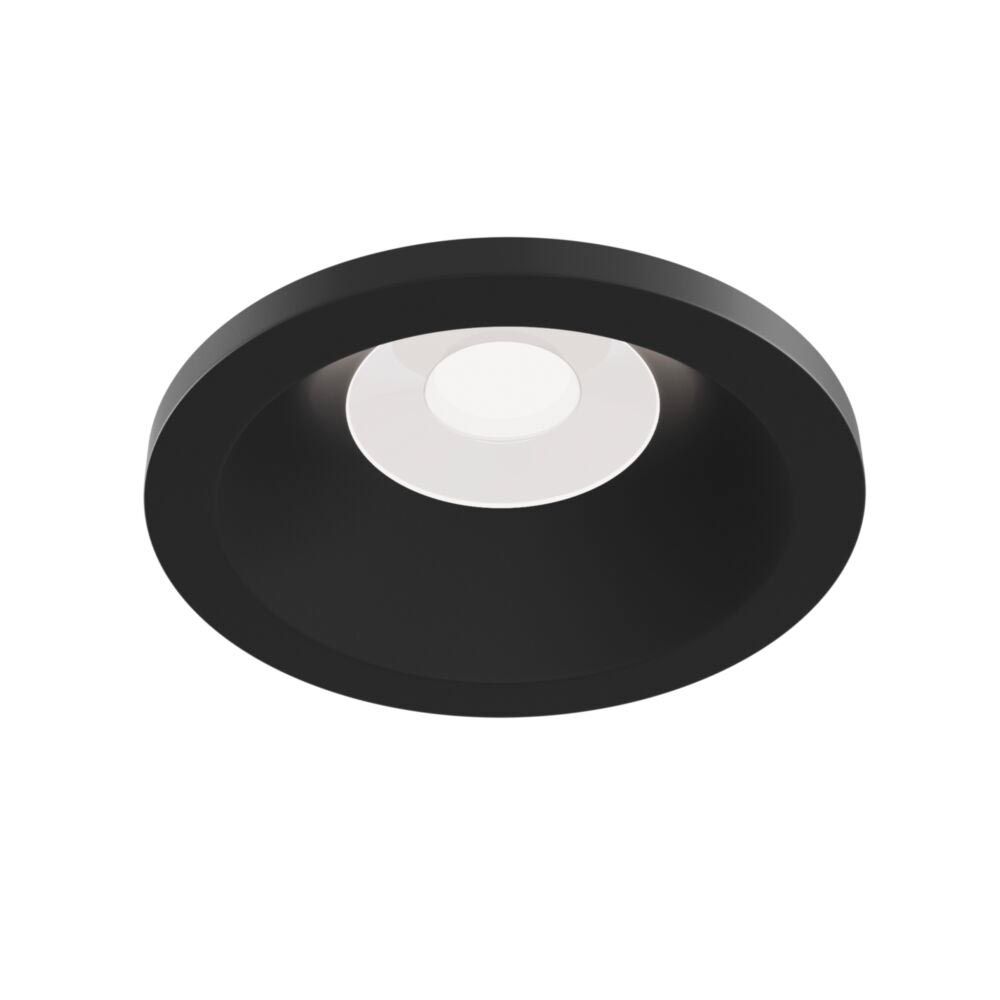 Zoom Einbauleuchte rund IP65 in elegantem Schwarz, ideal für moderne Innenräume und dampfgeschützte Anwendungen.