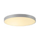 Medo 90 LED Deckenleuchte Silbergrau optional abpendelbar, elegante Deckenlampe aus Aluminium und Glas.