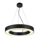 Medo Pro 60 Ring LED Pendelleuchte Schwarz - moderne, dimmbare Hängeleuchte mit Aluminiumrahmen und Acrylglas.