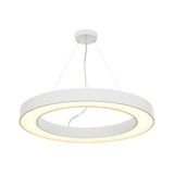 Moderne Medo RING 90 Pendelleuchte in Weiß mit dimmbaren LED für blendfreies Licht.