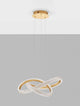 Medora LED Pendelleuchte Ø 52,5cm 3000K Messing-Gold, elegante Hängeleuchte für moderne Wohnräume.
