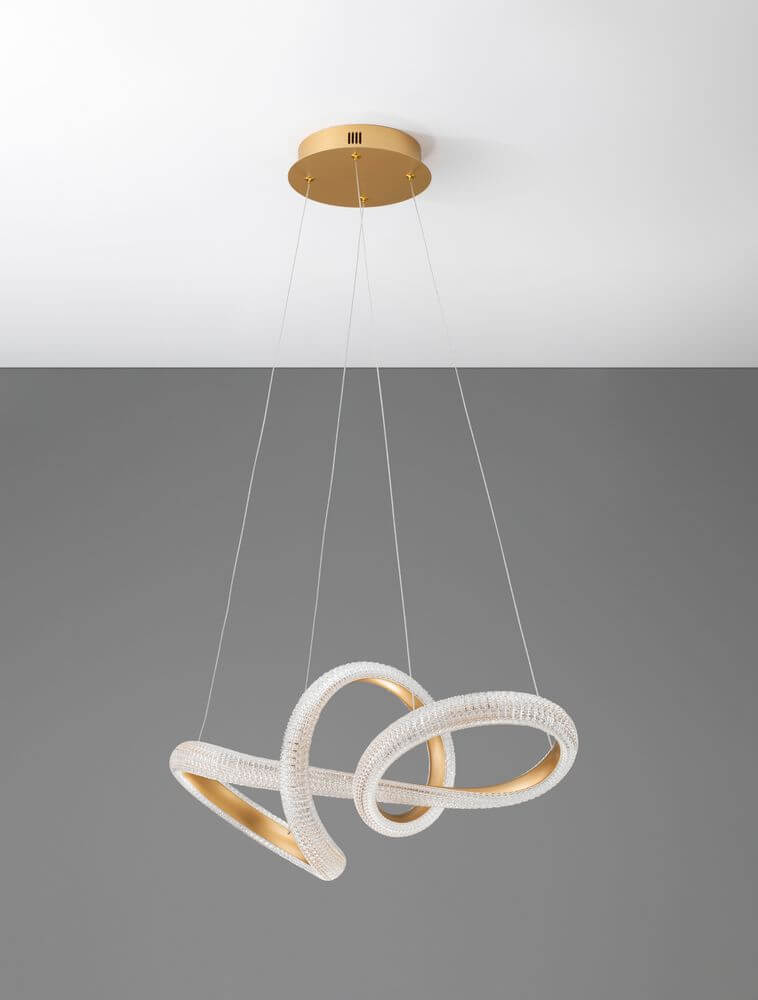 Medora LED Pendelleuchte Ø 75,5cm 3000K Messing-Gold mit elegantem Design und angenehmer Beleuchtung.