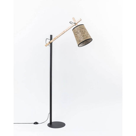 Metall Stehleuchte mit Heuschirm, schwenkbar und funktional, ideales zielgerichtetes Licht für das Lesen.