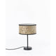 Metall Tischlampe mit Heuschirm, elegantes Design in Naturtönen für eine gemütliche Atmosphäre.