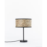 Metal table lamp with a hay forward