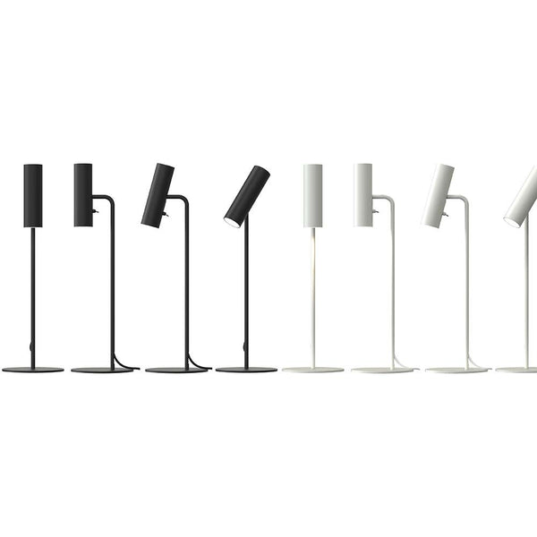 Lámpara de mesa Mib 6 blanca y otras variantes en elegante diseño escandinavo.