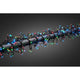 9m Micro LED Büschellichterkette Cluster mit 8 Funktionen 960 bunte Dioden IP44 auf schwarzem Hintergrund