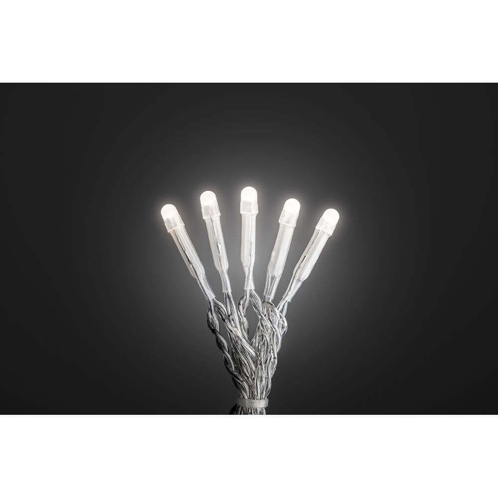 Micro LED Light Chain Grosted 100 Diodes blanches chaudes
