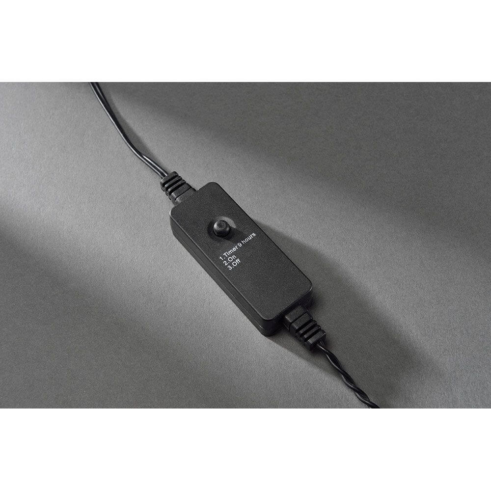 Schalter für 3m Micro LED Lichterkette mit 9h Timer IP67 40 Warmweiße Dioden IP44