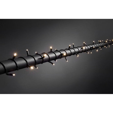 3m Micro LED string lights with 9h timer IP67 40 warm white diodes IP44 on a dark background