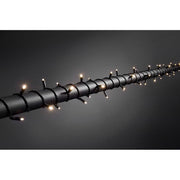 Micro LED Lichterkette mit Dimmer IP67 40 Warmweiße Dioden IP44 auf schwarzem Hintergrund.