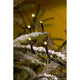 Micro LED Lichterkette Funkeleffekt 40 Warmweiße Dioden IP44 auf einem verschneiten Baum.