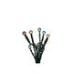5m Micro LED Lichterkette 10 bunte Dioden auf grünem Kabel, ideal für dekorative Beleuchtung.