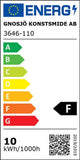 Energieeffizienzlabel von Gnosjö Konstsmide mit F-Bewertung für Produkt 3646-110.