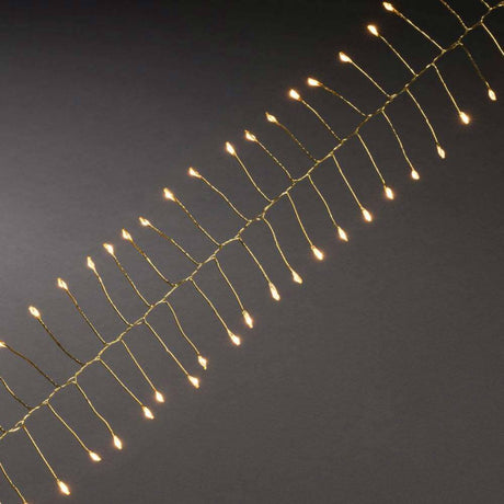 1,5 m mikro LED Fairy lights Firecracker Timer 60 dioder batteri på sart ledning, glødende rav.