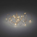 2,4m Micro LED Lichterkette Bernstein-Kupfer Batteriebetrieb
