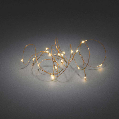 4M Micro LED Lyskæde Bernstein-kobberbatteri drift