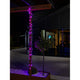 11m Micro LED Lichterkette mit rot/blau Farbwechsel 80 farbwechselnde Dioden IP44, dekoriert einen Baum und eine Terrasse.