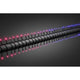 6m Micro LED Lichterkette mit rot/blau Farbwechsel 40 farbwechselnde Dioden IP44 auf schwarzem Hintergrund